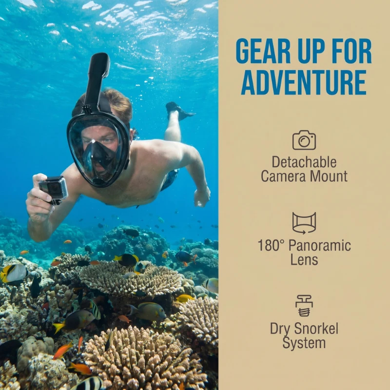 Anti Pollution Mask - Underwater Scuba Anti Fog Full Face
