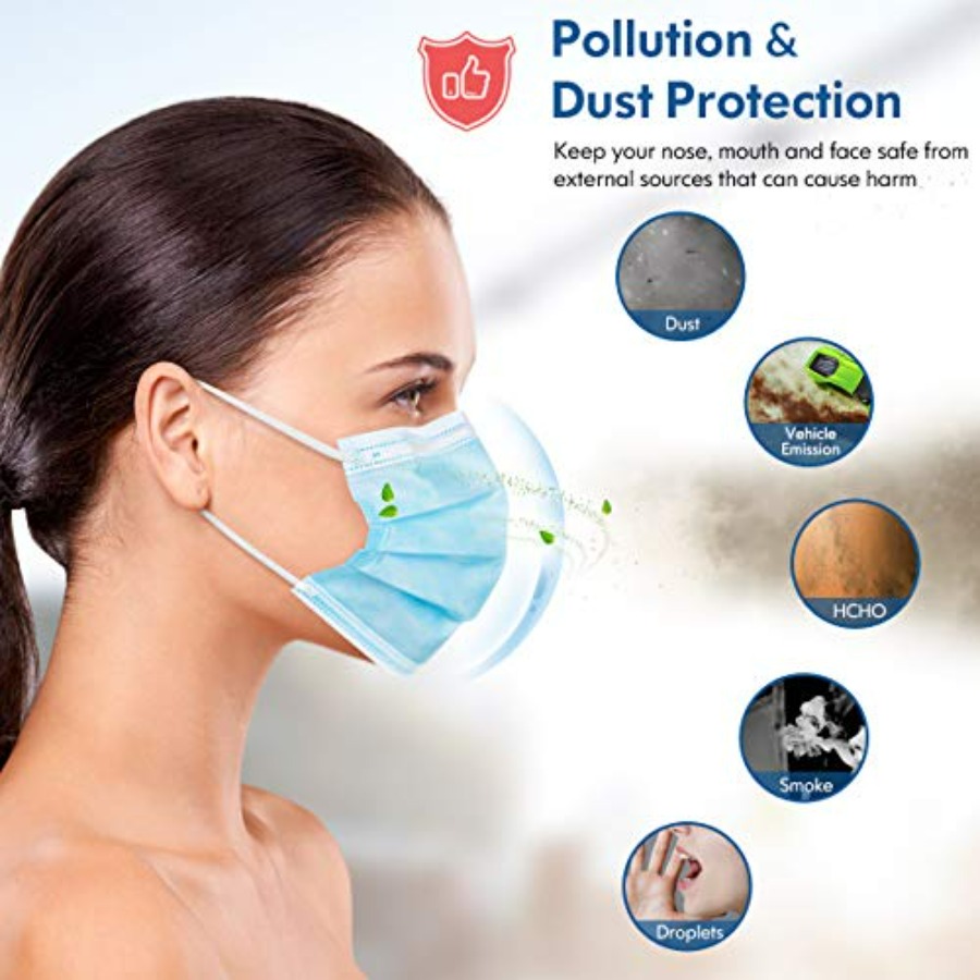 Face Mask Disposable Adults 3P - Disposable Mask Blue review and price