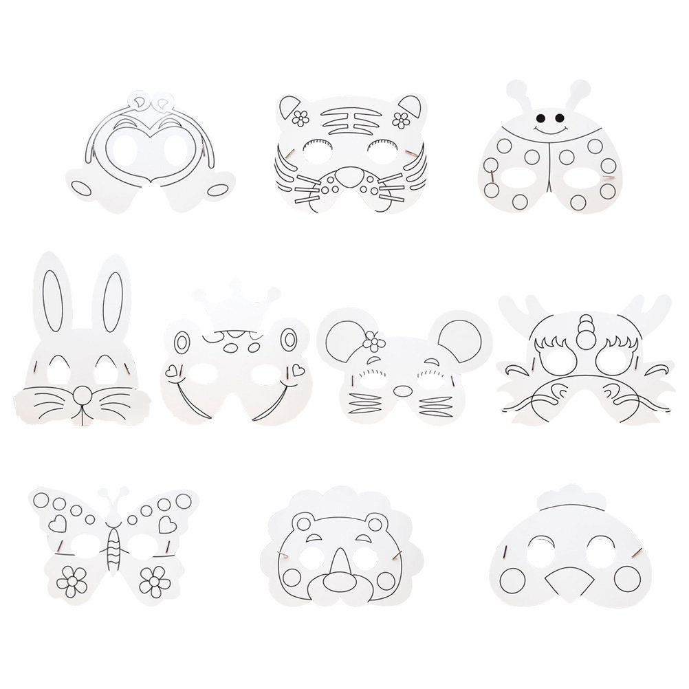 10Pcs Paper Mask Craft Kit Kid - Kids Face Mask review and price