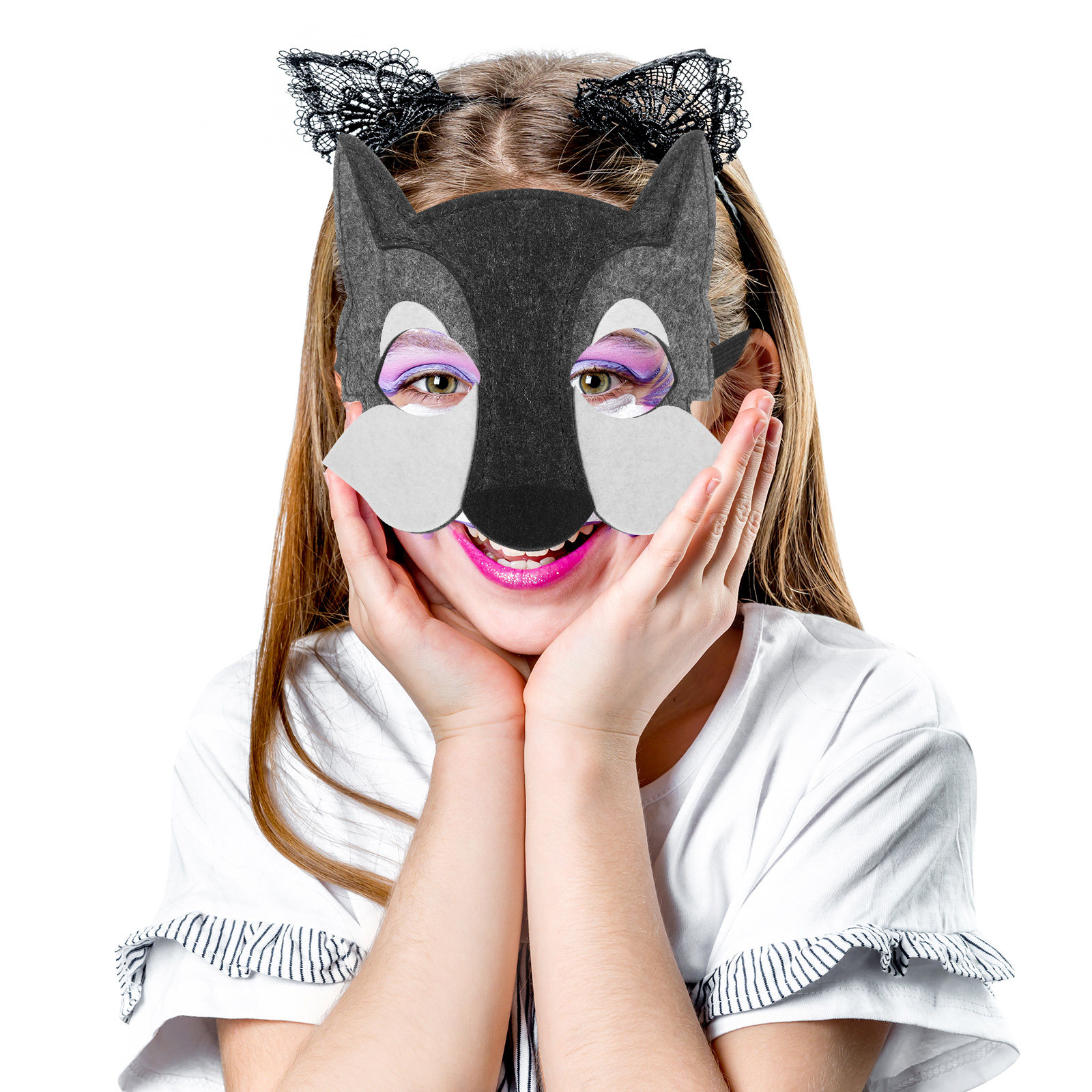 3Pcs Wolf Head Mask Kids Carto - Kids Face Mask review and price