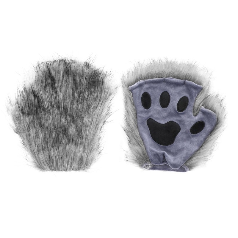 Furry Cat Ears Mask Tail & Paw - Black Face Mask Pack review and price