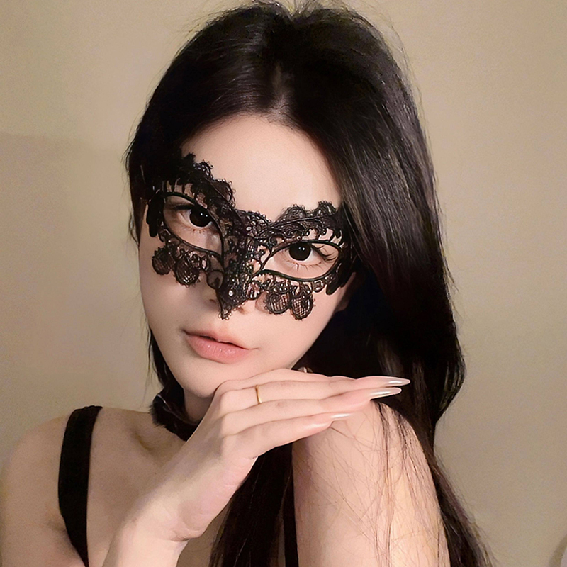 Black Sexy Lingerie Lace Mask  - Respirator Half Face review and price